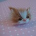 Orange and White Kitten Head Ring