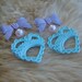 FOR CHARITY Lilac and Teal Sweetheart Earrings