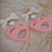 Pink and White Sweetheart Earrings