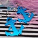 Blue Acrylic Anchor Earrings