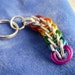 Chainmaille Keychain, Rainbow Persian Weave Key Chain