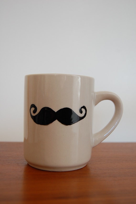 Moustache Mug by suryasajnani on Etsy