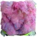 Alpaca Fleece - Washed Dyed and Picked - Pink and Blue - Patriot - 4 ounces