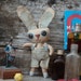 Reserved for JL, Rodney Bunny, primitive, cloth doll, collectible