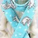 Lanyard Badge Holder with Breakaway Clip Tiny Prints Aqua