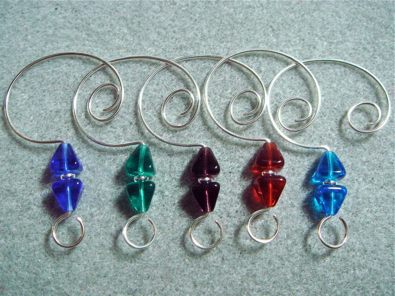 5 beaded christmas ornament hangers hooks enhancers glass 5 beaded christmas ornament hangers hooks enhancers glass