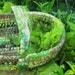 SUMMER SALAD textile art BASKET tote