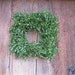 SQUARE BOXWOOD WREATH fresh holiday greenery