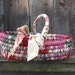 SECRET GARDEN textile art tote BASKET