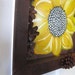 SUNFLOWER Folk art hand painted hanging BOX