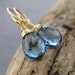 Petite Drops Collection - London Blue Topaz and 14K Gold Fill