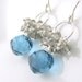 Gemstone Cluster Earrings Handmade Sterling Silver London Blue Black White Spring Fashion Sterling Silver Antiqued No. 12 Under 100