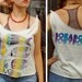 Bora Bora Vintage 1980's Sexy Neon Tropical Fish Tank Top