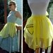 Walking On SUNSHINE 1950's Vintage Sheer Yellow Apron with Black Rick Rack