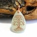 Tree of Life - Engraved Stone Pendant - New Jade