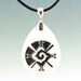 Hunab Ku - Engraved Stone Pendant - White Jade
