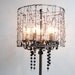 Gunmetal Faux Crystals Upcycled Table Lamps - Black Lace Collection - ready to ship
