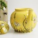 Ready to Ship - Yellow Teapot - Grass Fields and Daisies