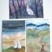 Art Postcards - Rabbits in Spring - Set of Six