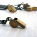 miniature vintage whistle necklace, sterling silver