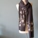Slate Jersey Scarf with Passion Flower Print