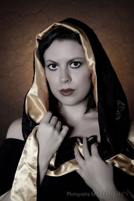 Items similar to Head scarf Hoodie Head Drape Gypsy on Etsy