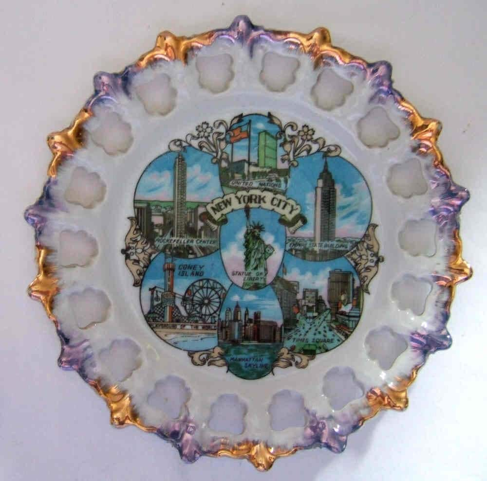  VINTAGE  souvenir  NEW YORK CITY plate porcelain by jennyelkins