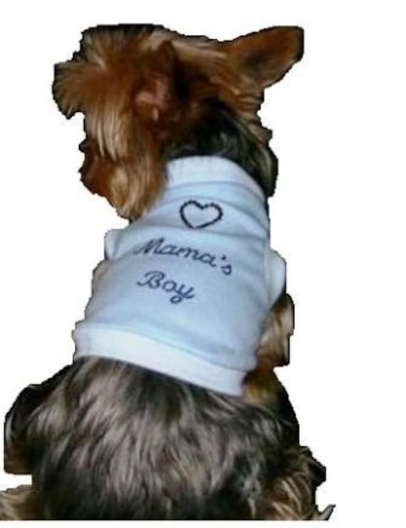 Dog clothes Shirt New for mothers day MAMAS BOY sleeveless