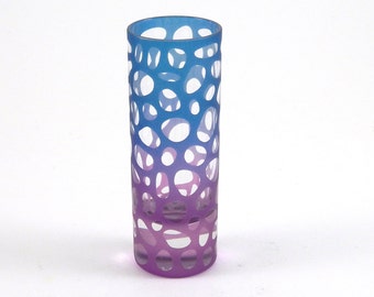 River Rocks - Shooter Glass - Clear Style - Etched and Painted Glassware - Custom Made to Order