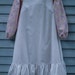 Girl, size 8/10, Pioneer/Prairie costume in Calico print on pale pink with white pinafore.