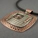 Copper and Sterling Silver Mixed Metal Mod Squares and Circles Pendant