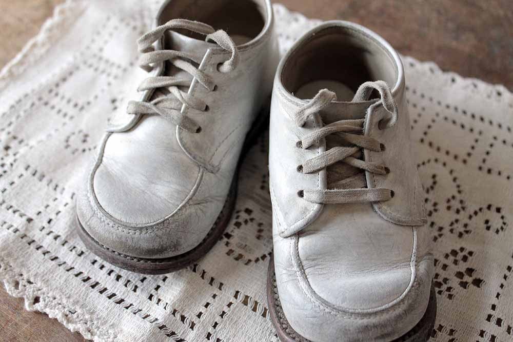 Download Stride Rite Shoes SALE Leather Baby Vintage White