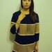 ON HOLD Vintage 60s Mod Navy Striped Coat Jacket