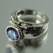 CARYATID Silver Ring with Alexandrite