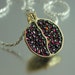 JUICY POMEGRANATE bronze and silver garnet pendant
