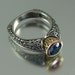 The CROWNED COUNTESS engagement ring in silver and 14k gold RESERVED for jenlsach