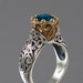 The ENCHANTED PRINCESS engagement ring in silver and 14k gold