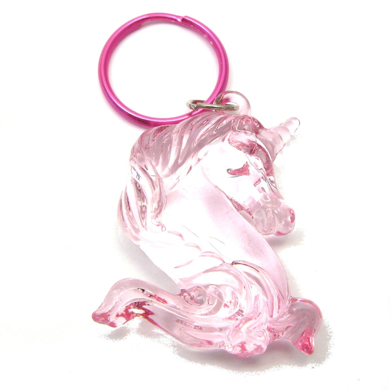 Pink Unicorn Keychain