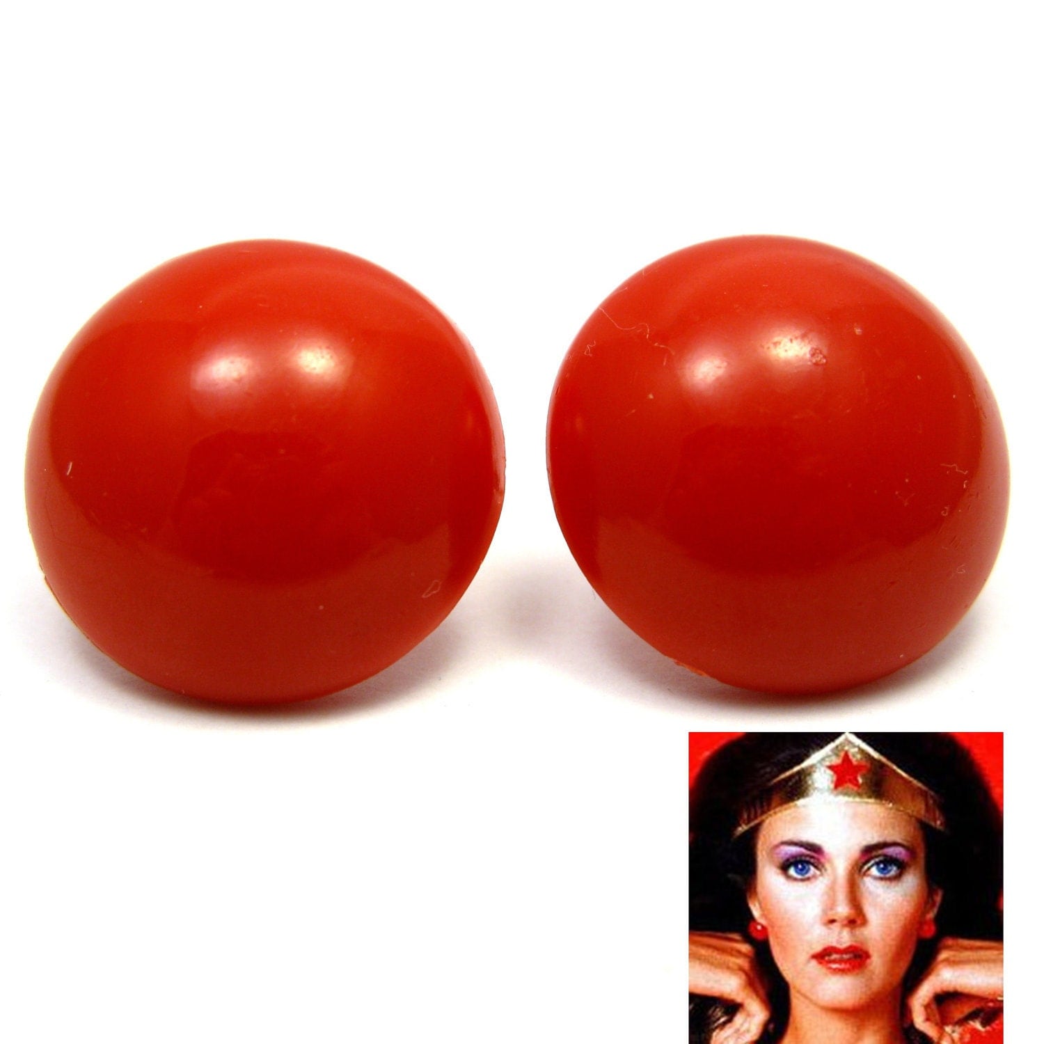 Wonder Woman Earrings on surgical stainless steel posts