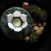 3D Lotus, Floating Glass Garden Sculpture, Candle Holder for Water Gardens, Outdoor Rooms, Home Decor