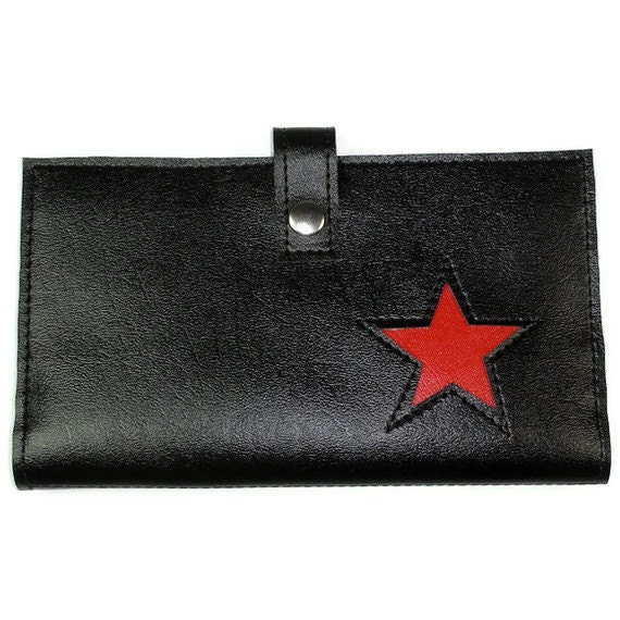 Large Women's Wallet with Star Design in CUSTOM Colors by