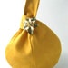 yellow purse, vegan wristlet bag, clutch, handbag, evening bag, cocktail bag, made from ultra suede