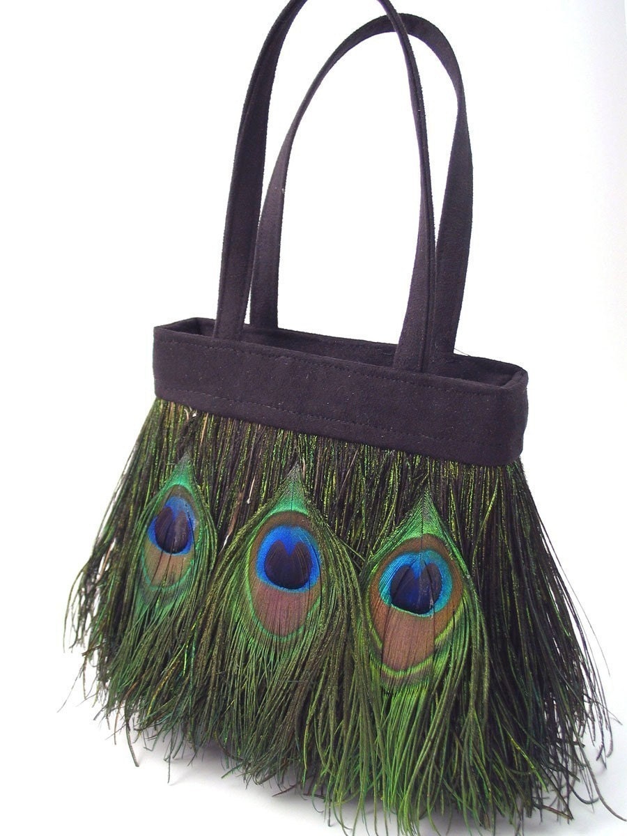 peacock feather bag