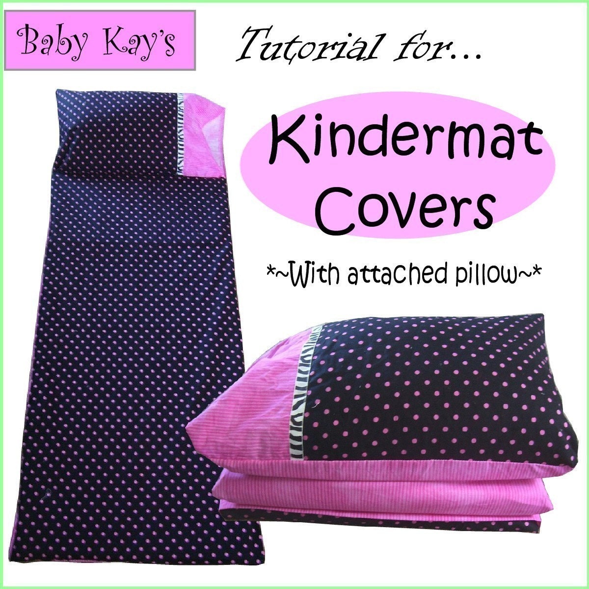 diy tutorial for KINDERMAT COVERS with attached pillow PDF