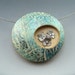 Modern polymer clay statement pendant necklace on neckwire