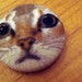 calico kitty face pin
