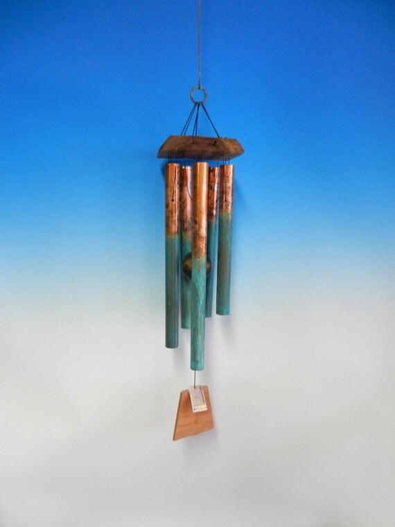 Natural wood Copper pipe Wind Chime