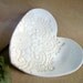 Ceramic White Lace Heart Trinket Dish