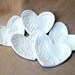 Ceramic FIVE itty bitty Lace Heart Ring Bowls