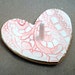 Lace Ceramic Heart Ring Holder Bowl Coral